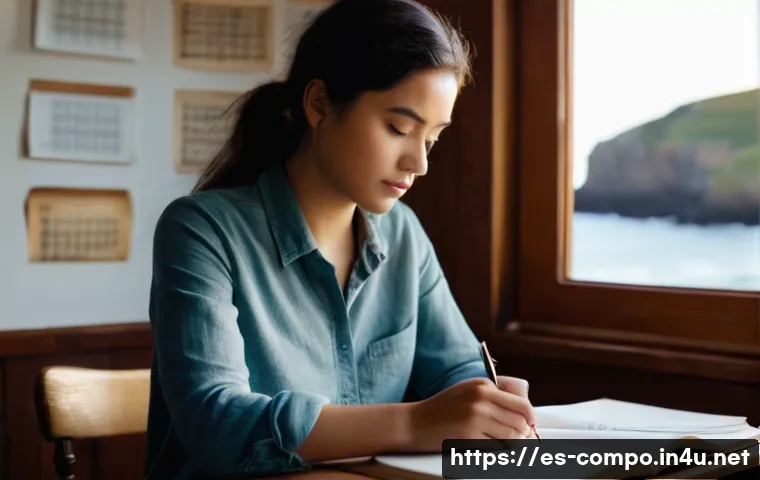 작곡가의 창작 도전과 발전 - **Prompt:** A female composer in her late 20s, dressed in a comfortable yet stylish long-sleeved top...